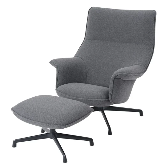 Muuto Doze Lounge Chair High Back Swivel Base Ocean 80 Anthracite Black Muuto Doze Lounge Chair High Back Swivel Base Ocean 80 Anthracite Black