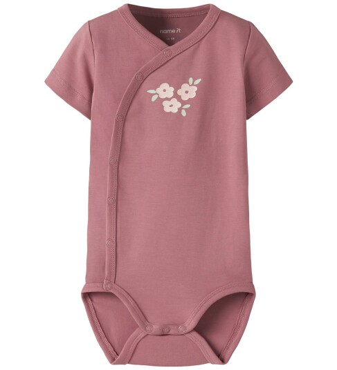 Name It Omslagsbody k/e NbfVubie Mesa Rose/Blomster Name It 1 år 80 Kortermet body Rosa