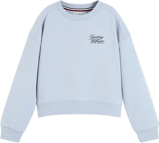 Tommy Hilfiger Tommy Script Printed Sweatshirt SKY BLUE 176 Tommy Hilfiger Tommy Script Printed Sweatshirt SKY BLUE 176