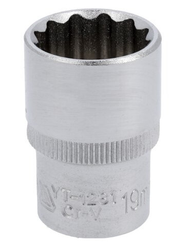 Yato 12-punkts 1/2" sokkel 19 mm i krom-vanadium-stål