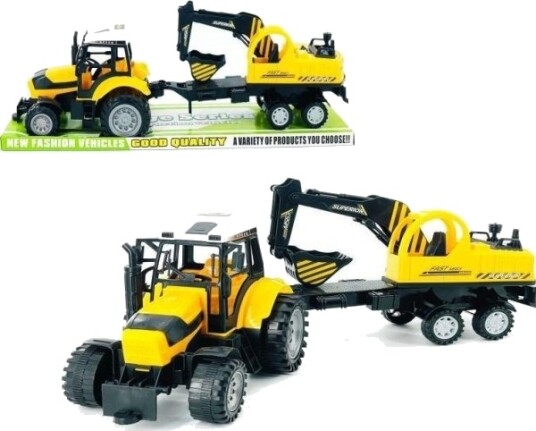Macyszyn Traktor Med Gravemaskin
