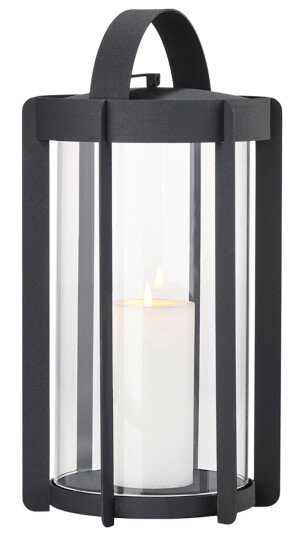 Firefly lykt 35 cm stål sort