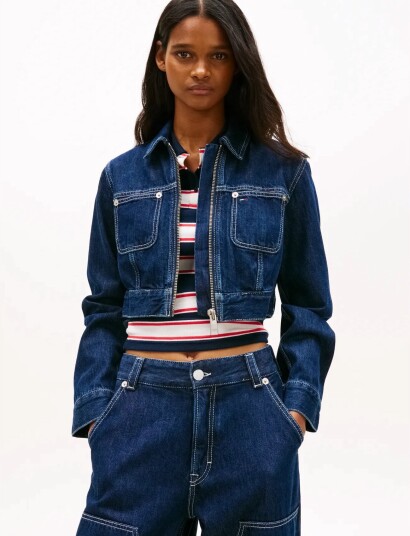 Tommy Jeans Zip Through Jacket Bj6058 Blue S Tommy Jeans Zip Through Jacket Bj6058 Blue S