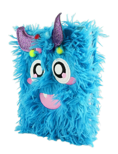 Robetoy Notebook Fluffy Happy Monster A5 - Blue - ONE SIZE