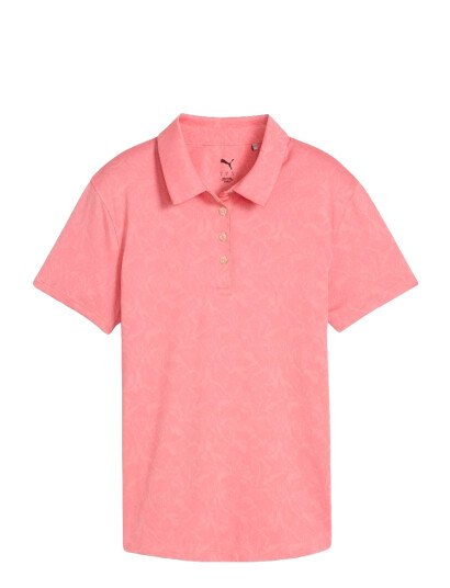PUMA Golf W Mattr Lianas Jacquard Ss Polo - Pink - M PUMA Golf W Mattr Lianas Jacquard Ss Polo - Pink - M