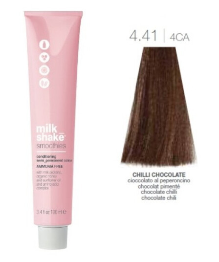 Semi-Permanent Fargestoff Milk Shake Smoothies 4.414Ca Medium Brun Sjokolade Med Varm Paprika 100 Ml Semi-Permanent Fargestoff Milk Shake Smoothies 4.414Ca Medium Brun Sjokolade Med Varm Paprika 100 Ml