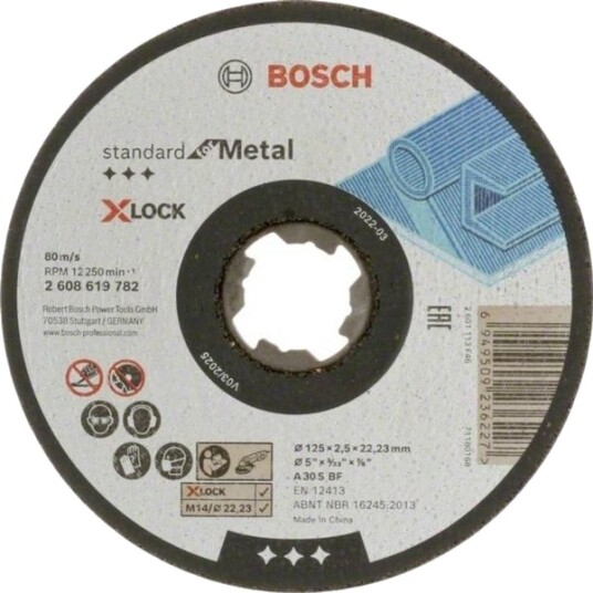 Bosch Tilbehør Standard For Metall 2608619782 Kutteskive Rett 125 Mm 1 Standarden For Metall X Lock Kutteskive Kutter Pålitelig Gjennom Metall. Dens Aluminiumoksidskive Er Designet For Generell Bruk Med Metall. Bruk Denne Platen Til Å Kutte Metall