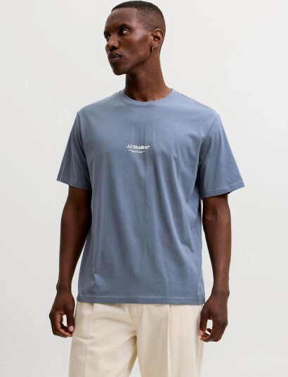Jack & Jones Jjesoho Tee Ss Crew Neck Noos   Blue   S