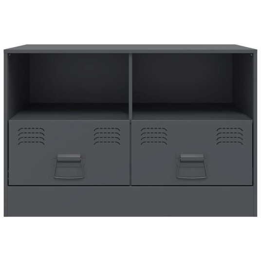  TV-benker 2 stk antrasitt 67x39x44 cm stål