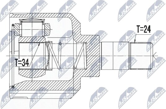 Nty Drivknute drivaksel NTY NPW PE 022