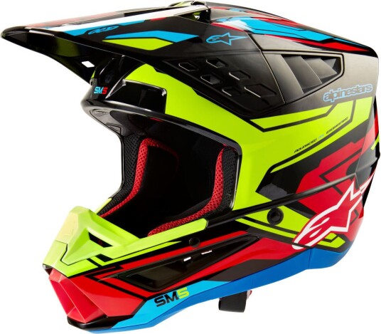 Alpinestars S-M5 Action 2 2024 Motocross Hjelm 2XL Svart Rød Gul Alpinestars S-M5 Action 2 2024 Motocross Hjelm 2XL Svart Rød Gul
