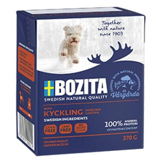 Bozita Naturals Kyllinggelé 6x370 g Våtfôr til hund