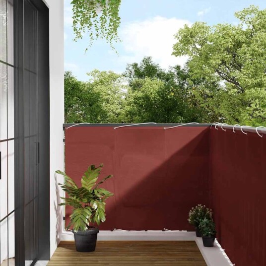 vidaXL Balkongskjerm terrakotta 120x800 cm 100 % polyester oxford