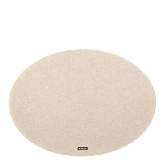 ZicZac - Nuno dekkebrikke 45x33 cm oval beige