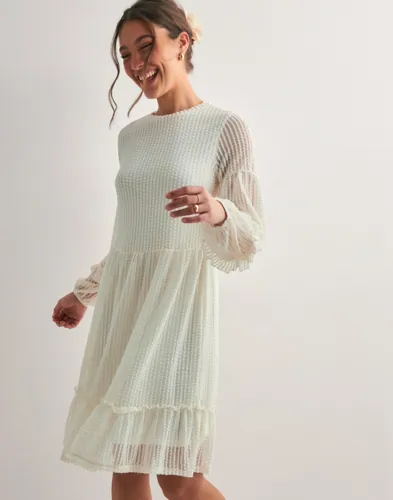 Only Hvit Onlnaja L/S Baloon Dress Cs Jrs