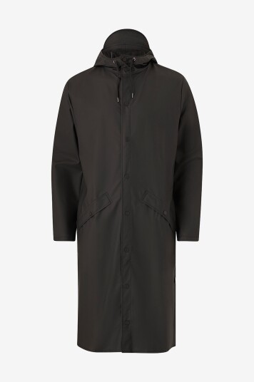 Rains   Regnjakke Longer Jacket   Svart