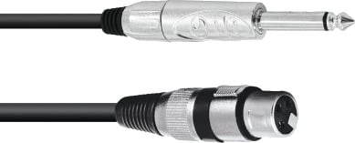 Omnitronic 30225170 Xlr 3 Pin Hunkjønn 6.35Mm Hankjønn 5 M Svart