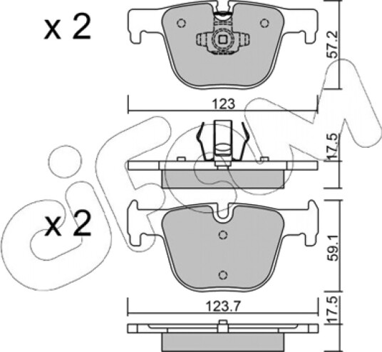 Bremseklosser sett CIFAM 822-963-0