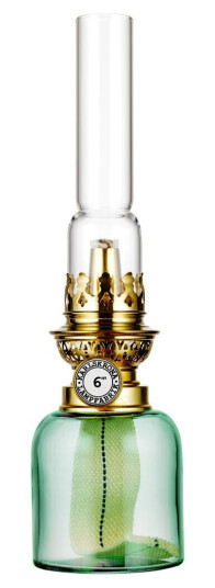 Koholmen Jadegrønn Parafinlampe fra Karlskrona Lampfabrik Koholmen Jadegrønn Parafinlampe fra Karlskrona Lampfabrik