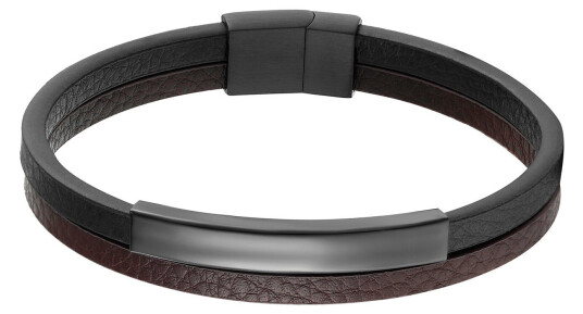 Auxere Armbånd Lær KXD0869-19 cm - Herre - Leather