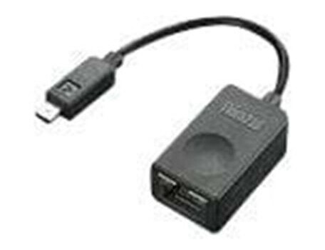 Lenovo ThinkPad Ethernet Forlengelseskabel 18 cm Svart RJ-45