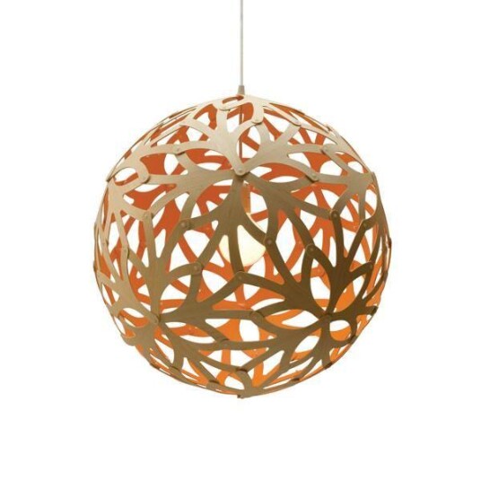 David Trubridge Floral Ø40 Orange Taklampe