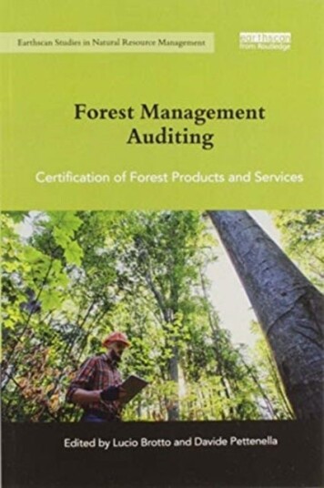 Forest Management Auditing Forest Management Auditing