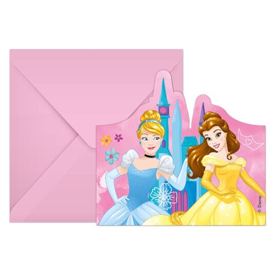 Globos Europe Invitasjonskort Disneyprinsesser - 6-pakning Globos Europe Invitasjonskort Disneyprinsesser - 6-pakning
