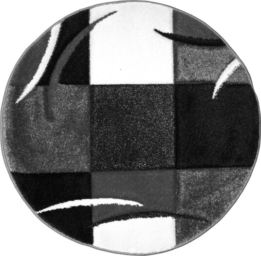 London Patch Friezematte Rund 200 - Svart