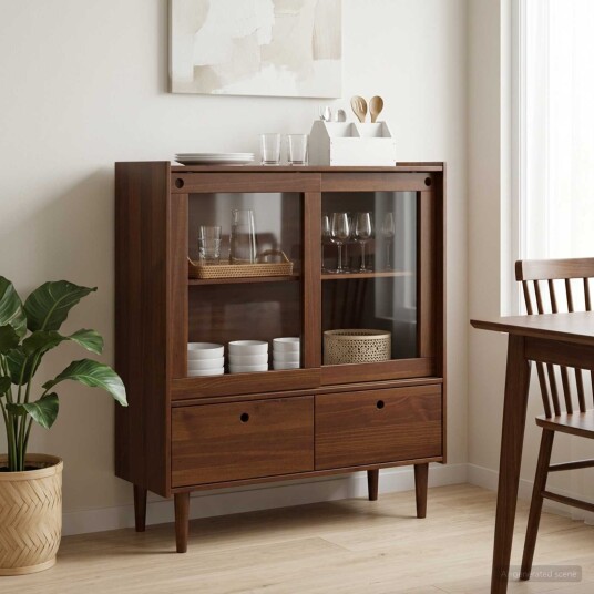 vidaXL Skap BILBAO Mørk karamell 104 x 40 x 120 cm