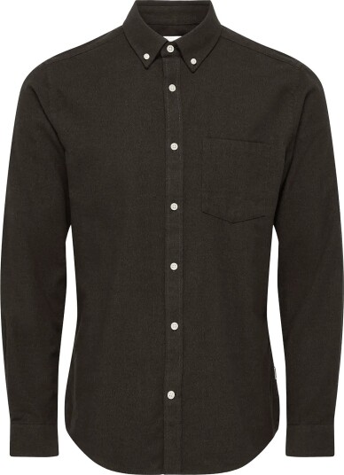 ONLY & SONS Onsniko Ls Melange Shirt CHOCOLATE MARTINI XL