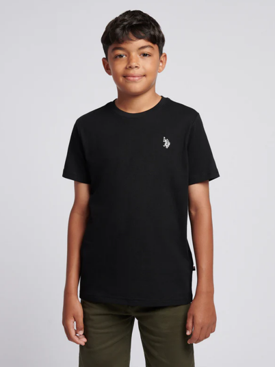 U.S. Polo Assn. Junior Dhm Tshirt Sort 7 8ÅR