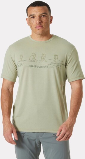 Helly Hansen Menn Skog Recycled Graphic T skjorte Grønn M
