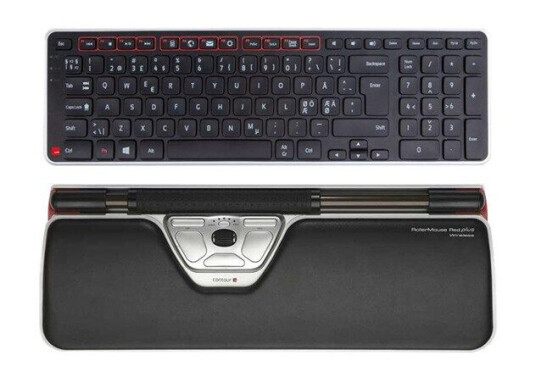 Contour Balance Keyboard and Roller Red plus - Keyboard and rollerbar set - Nordisk - Svart