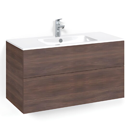 Macro Design Crown Plain Servantskap 2 Skuff - med Light Servant Brun ask / 100cm 14