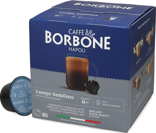 Caffè Borbone | Lungo Sublime 16 kapsler til Dolce Gusto