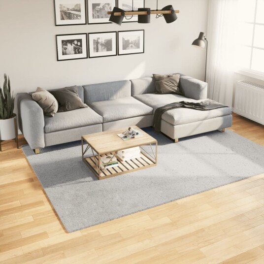 Teppe HUARTE kort luv mykt og vaskbart grå 200x280 cm