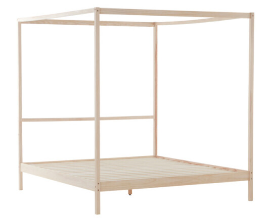 Jotex TIVEDEN sengeramme med himmelseng 180 cm Natur 1627321-01-44 1627326-01-0