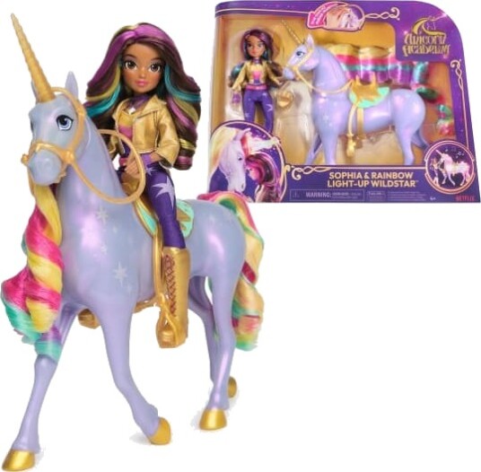 Unicorn Academy Sophia Lyseffekter Motedukke for Jente 4 År