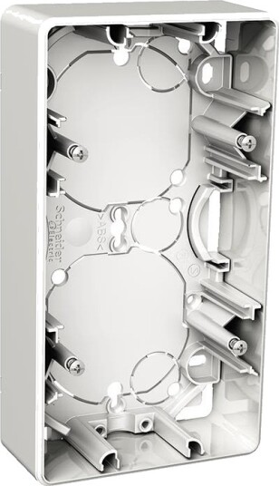 Schneider Electric Exxact WDE002362 Forhøyningsboks utenpåliggende 35 mm dybde 2 rom Installasjonsmaterial
