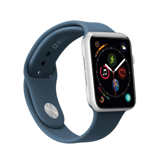 SBS Silikonrem til Apple Watch 42/44/45/49mm Blå