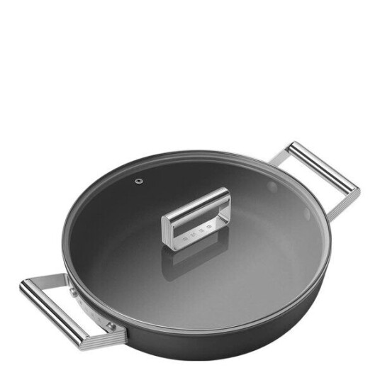 SMEG Traktørpanne 28 cm keramisk svart SMEG Traktørpanne 28 cm keramisk svart