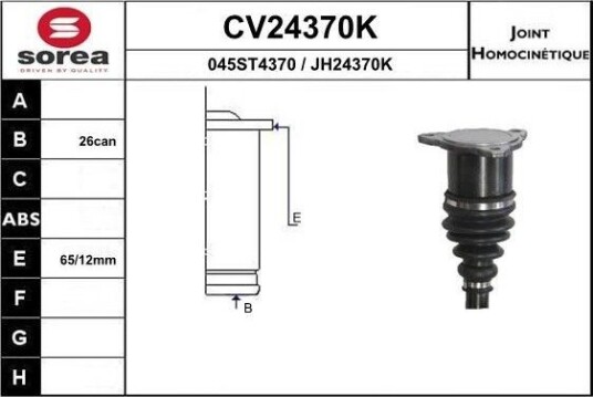 Drivledd EAI CV24370K Drivledd EAI CV24370K