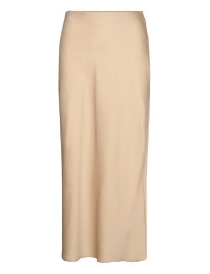 Vila Viellette Hw Midi Skirt - Noos - Beige - 40