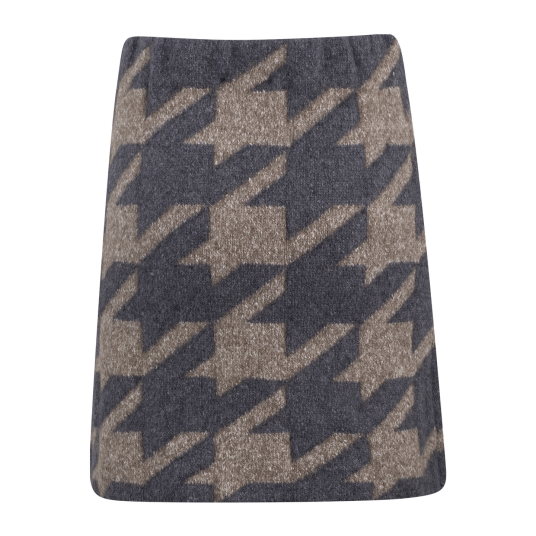 Riki Skirt Chocolate Chip XS Houndstooth knit skirt