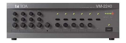 Toa Vm-2240er Systemforsterker 5 Soner 240w 100v