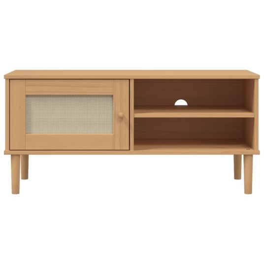 vidaXL TV-benk SENJA rotting-utseende brun 106x40x49 cm heltre furu 8721012134560