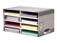Bankers Box System - Sorterer - 8 rom - for A4 - grå