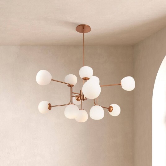 Maytoni Lysekrone Erich, dimbar, Messing / gull, Stue / spisestue, Metall, Moderne, Kule