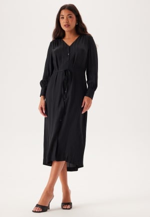 GANT Relaxed Satin Stripe Shirt Dress Black 36 GANT Relaxed Satin Stripe Shirt Dress Black 36
